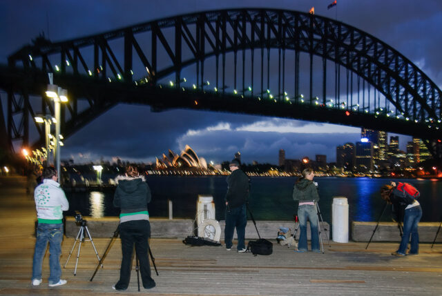 Photography students photography Sydney Harbour Bridge